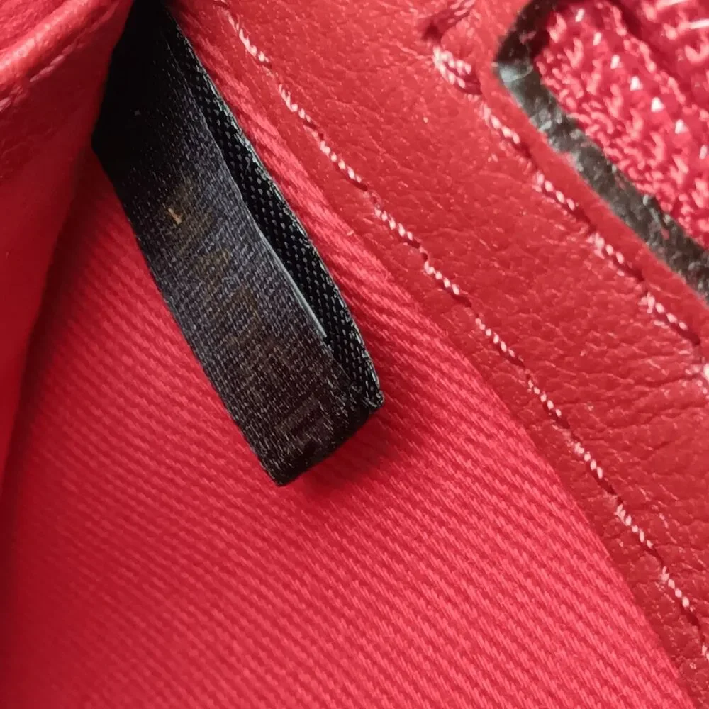 Dooney and Bourke Leather Wristlet Medium Size Red